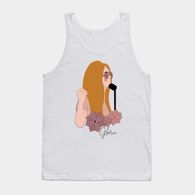 Gloria Steinem woman making a speech Tank Top by Sara Vissante